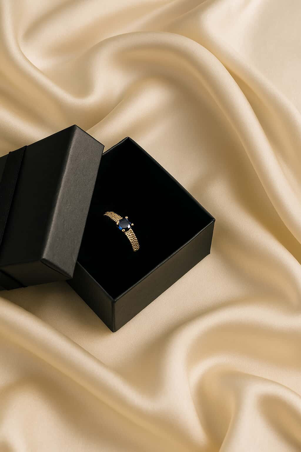 💫 Azure Glow Gold Ring